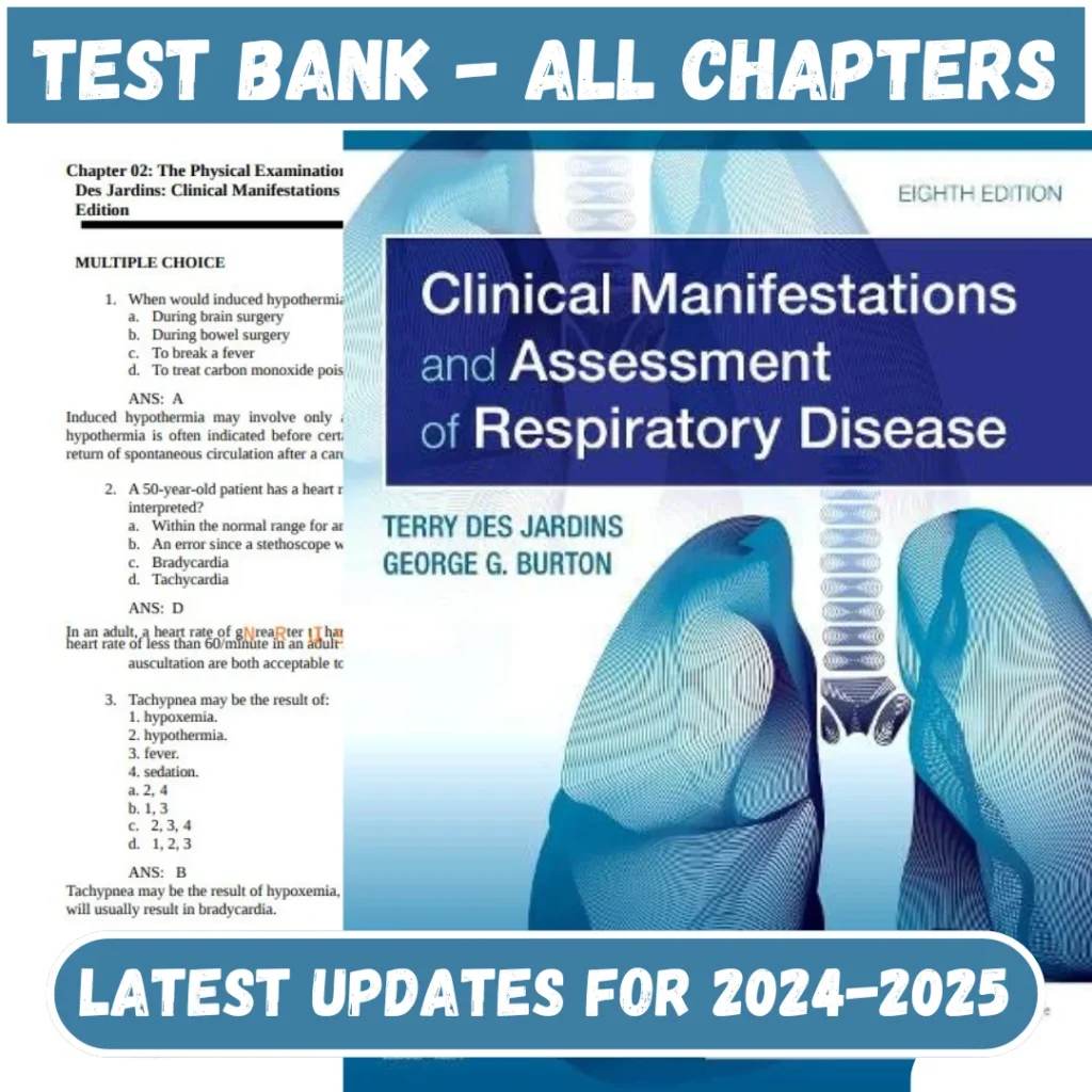 Test Bank Clinical Manifestations a