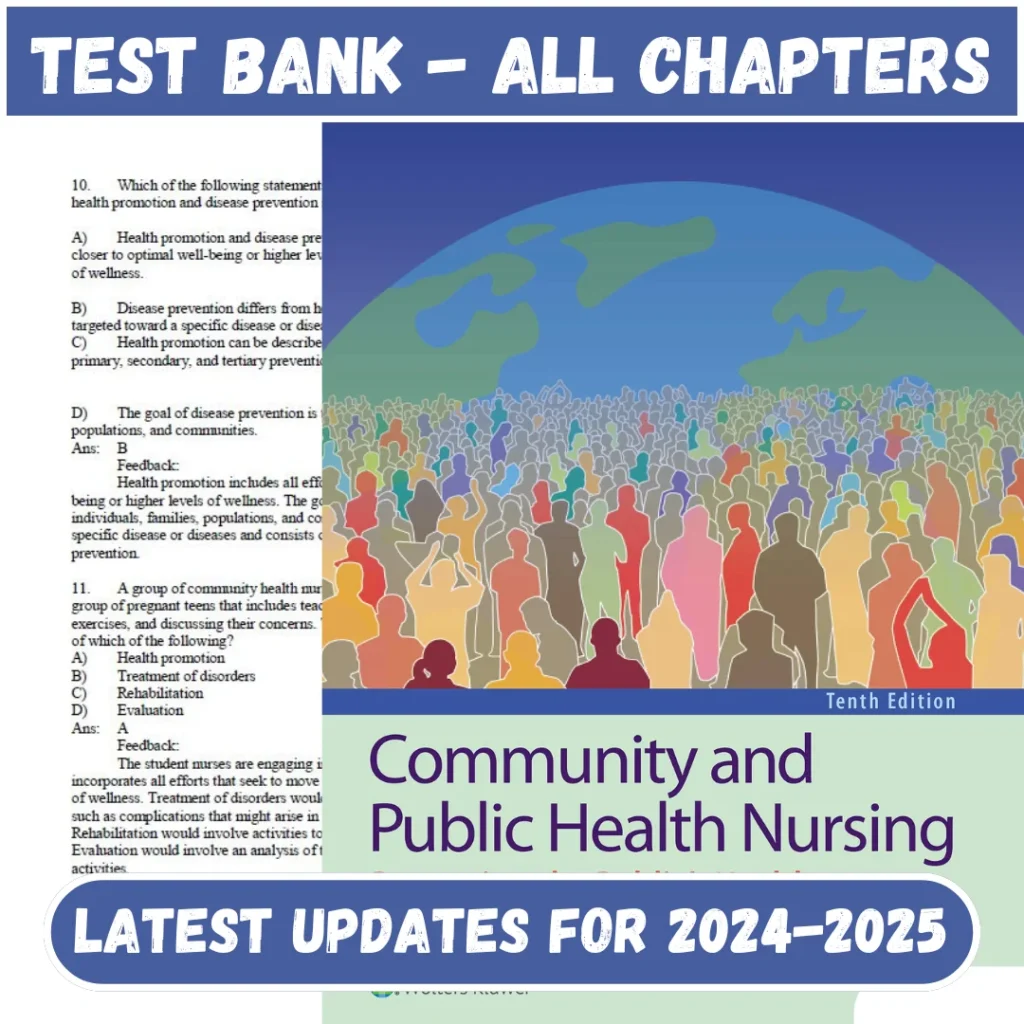 Test Bank Community and Public Health Nursing 10th Edition by Rector All Chap