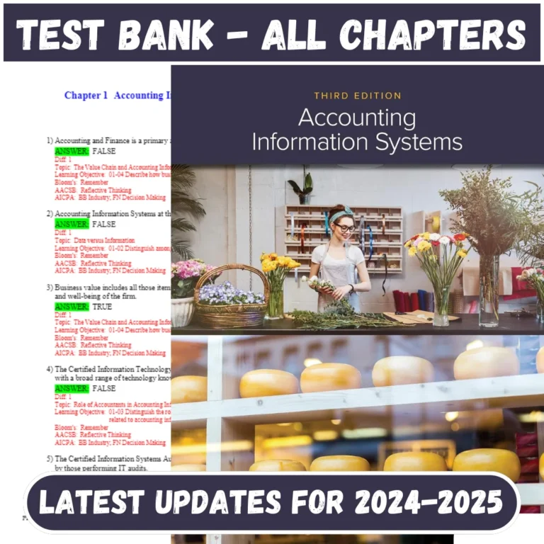 Test Bank Accounting Information Systems 3rd Edition