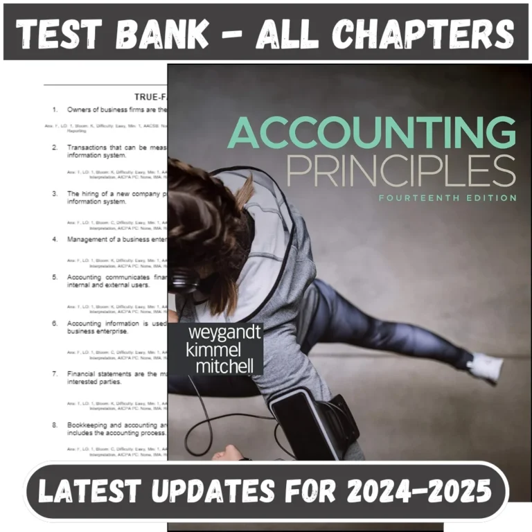 Test Bank Accounting Principles 14th Edition Weygandty