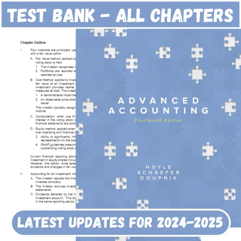 Test Bank Advanced Accounting 14th Edition Hoyle