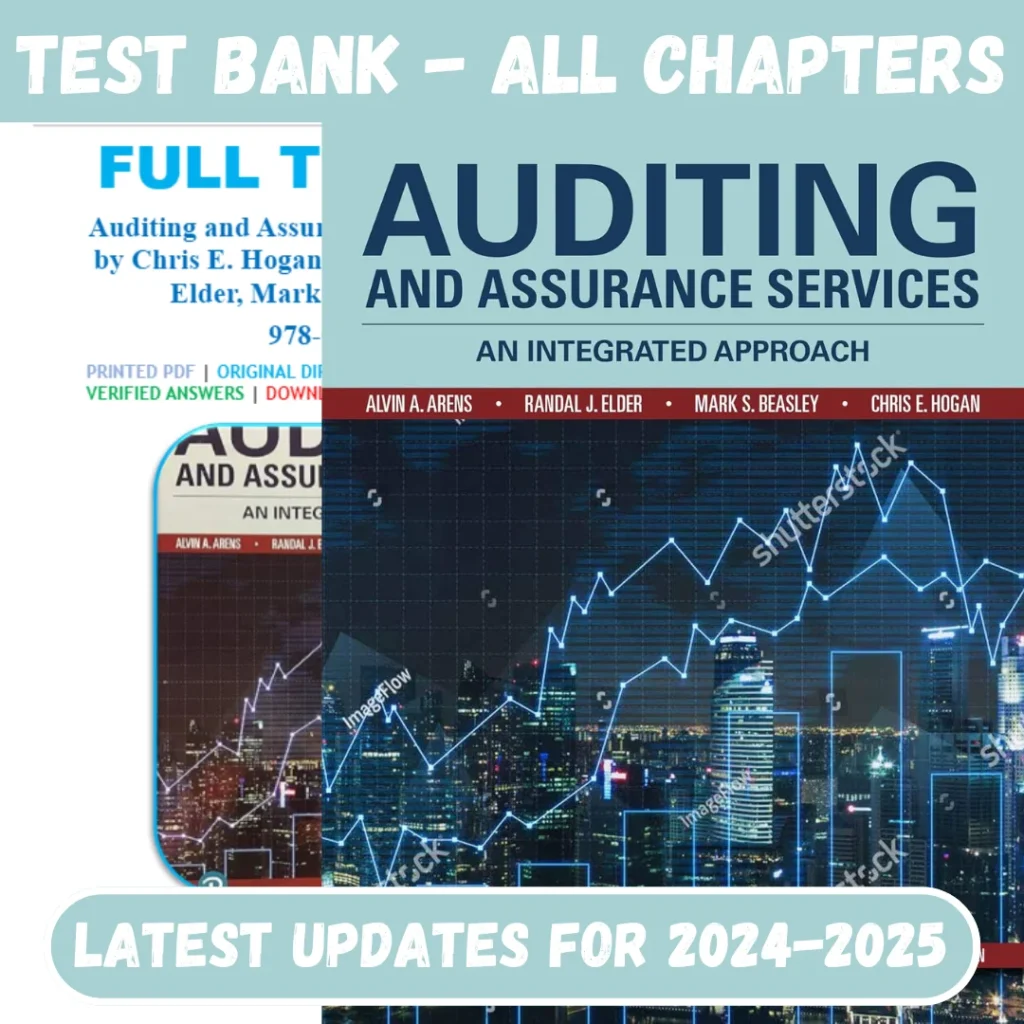 Test Bank Auditing and Assurance Services an integrated approach 17th edition Arens