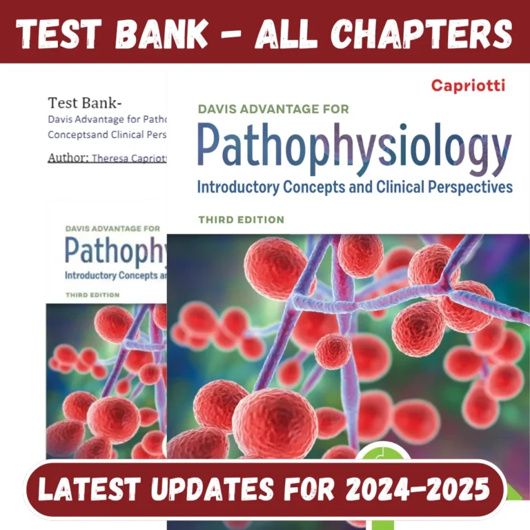 Test Bank Davis Advantage for Pathophysiology Introductory Concepts 3rd Edition Capriotti