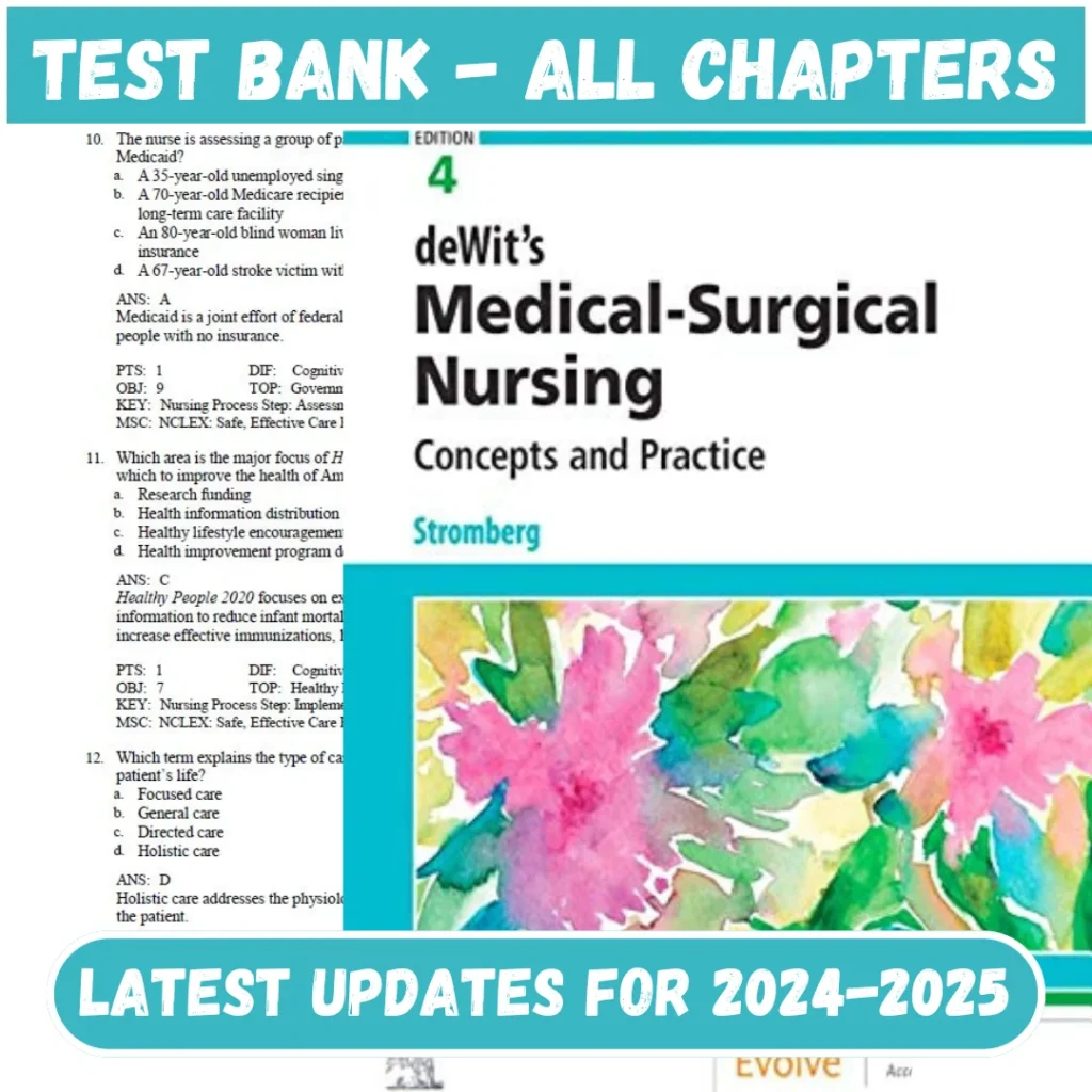 Test Bank Dewits Medical Surgical Nursing