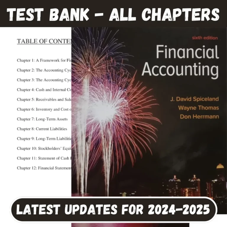 Test Bank EFinancial Accounting 6th Edition Spiceland