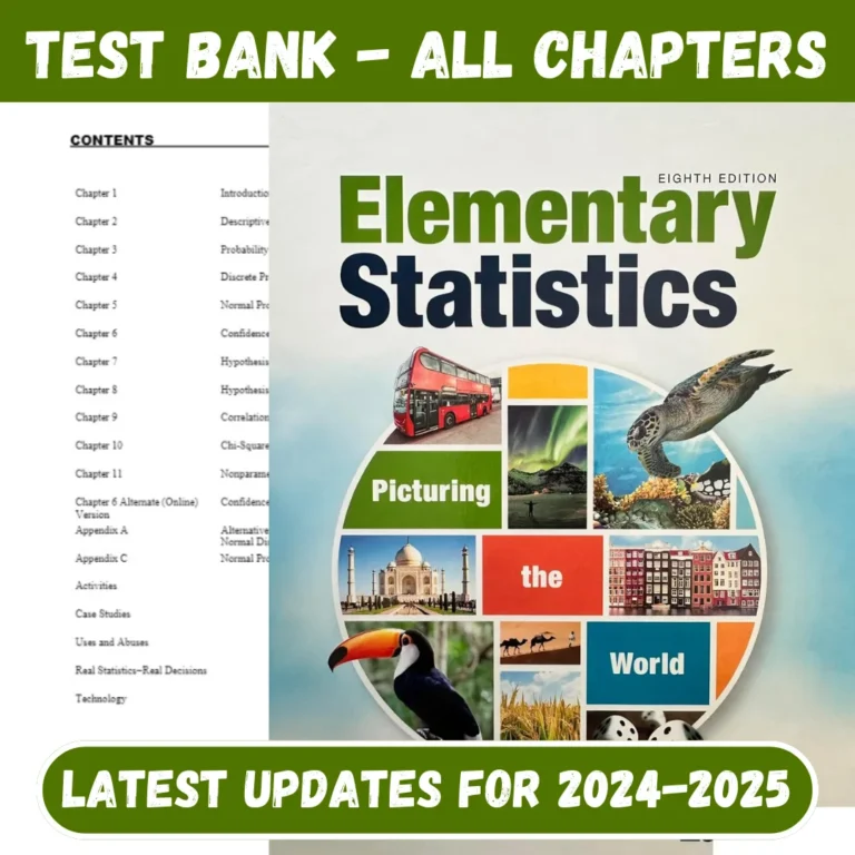 Test Bank Elementary Statistics 4th Edition Navidi