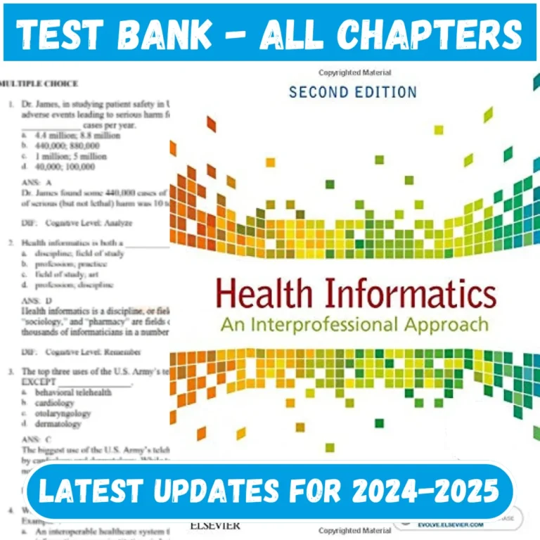 Test Bank Health Informatics 2nd Edition Nelson Staggers