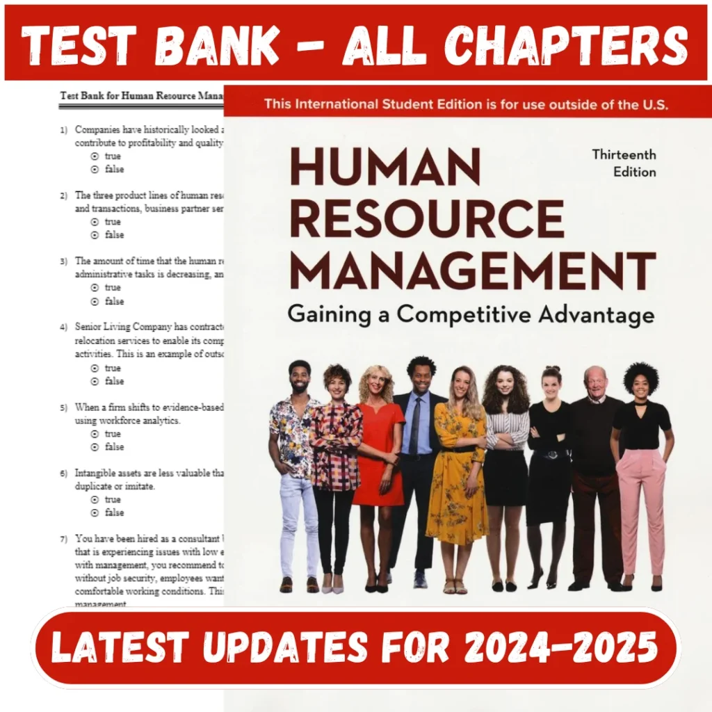 Test Bank Human Resource Management 13th Edition by Noe