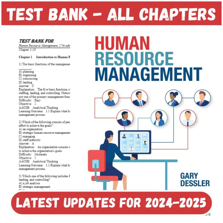 Test Bank Human Resource Management 17th Edition by Gary Dessler