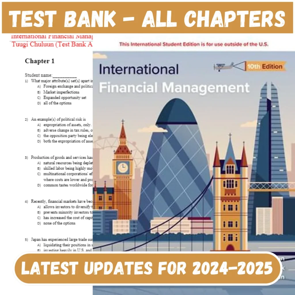 Test Bank International Financial Management 10th Edition by Eun