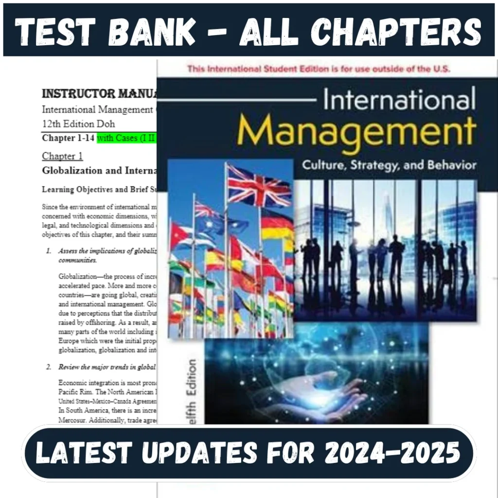 Test Bank International Management 12th Edition by Doh