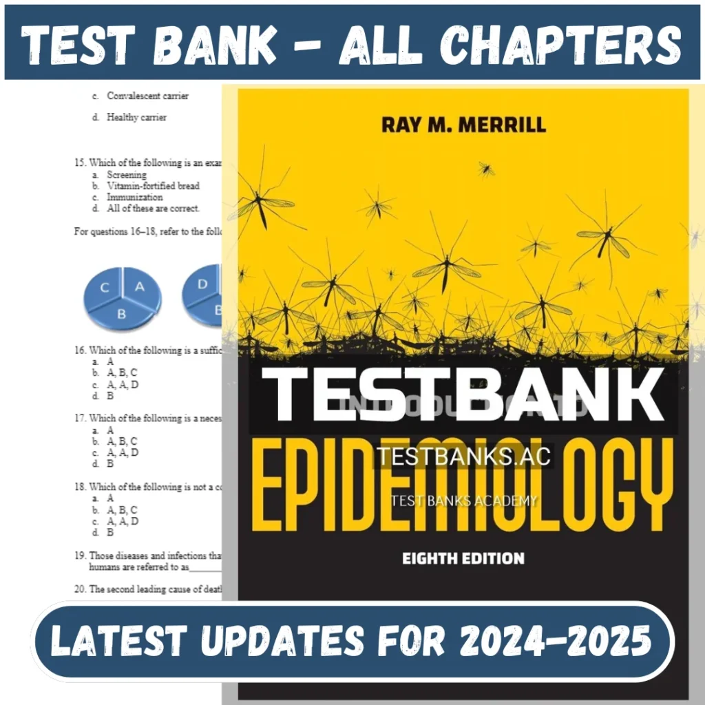 Test Bank Introduction to Epidemiology 8th Edition by Merrill All Chapters Included