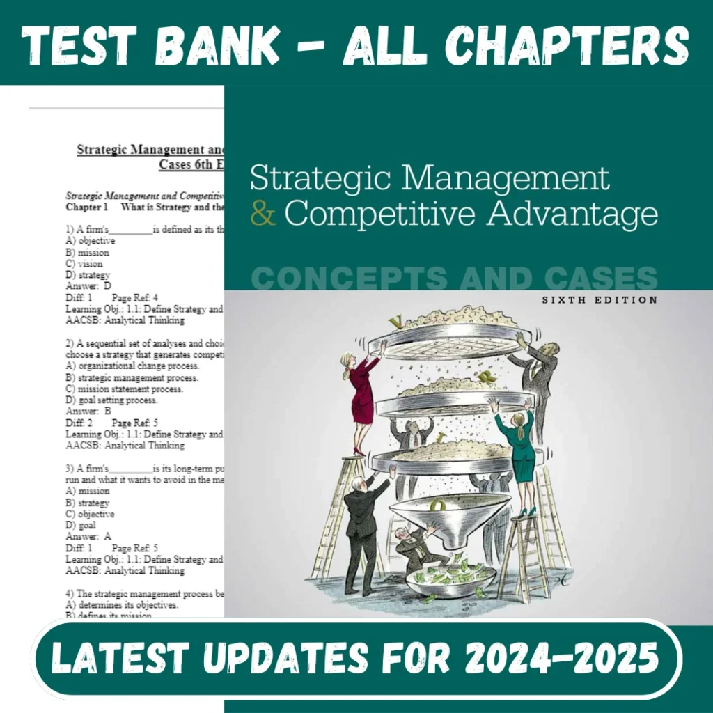 Test Bank Strategic Management and Competitive Advantage 6th Edition Barney