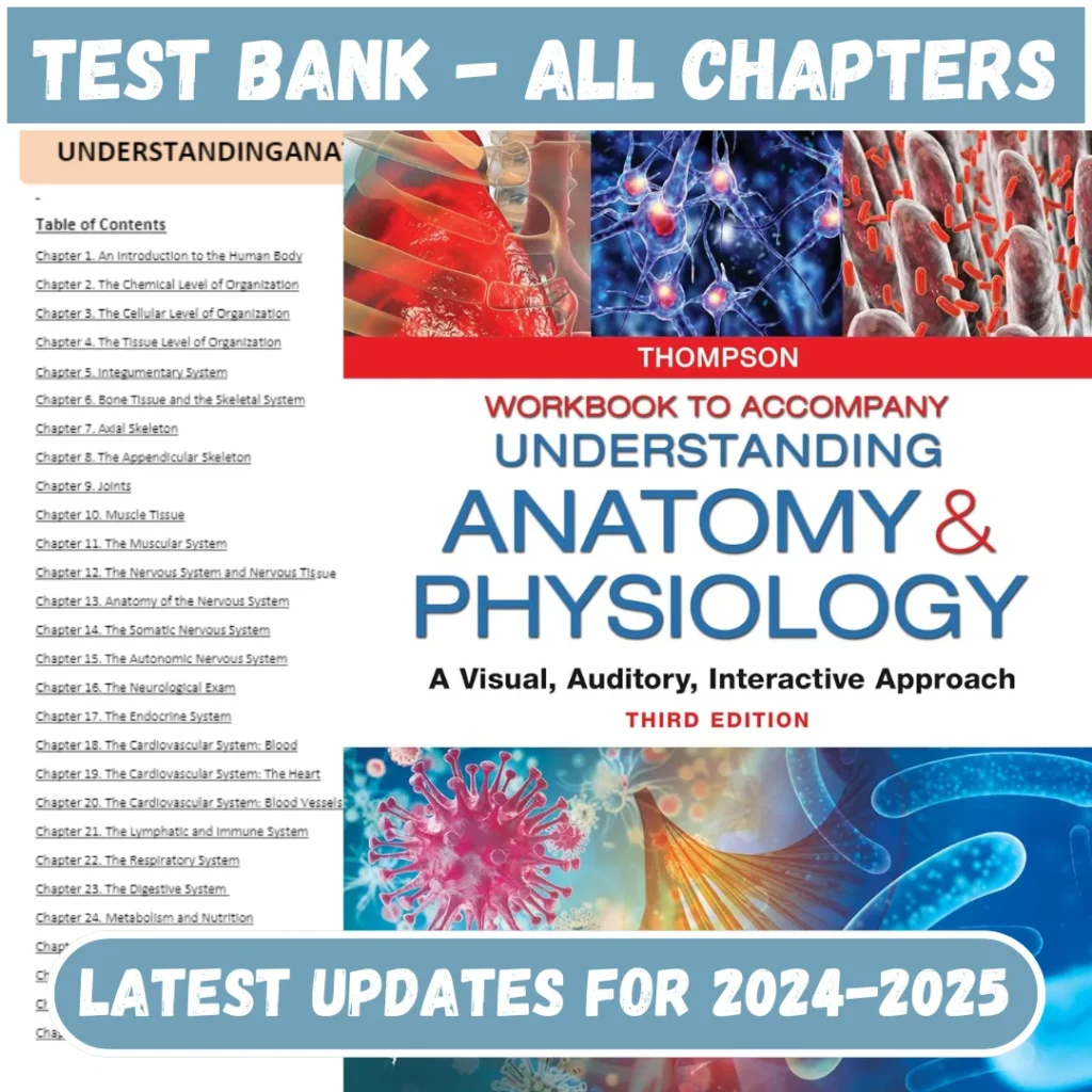 Test Bank Understanding Anatomy & Physiology A Visual, Audit