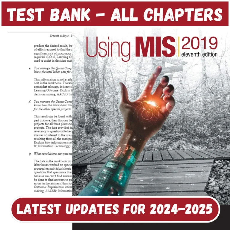 Test Bank Using MIS 11th Edition by Kroenke