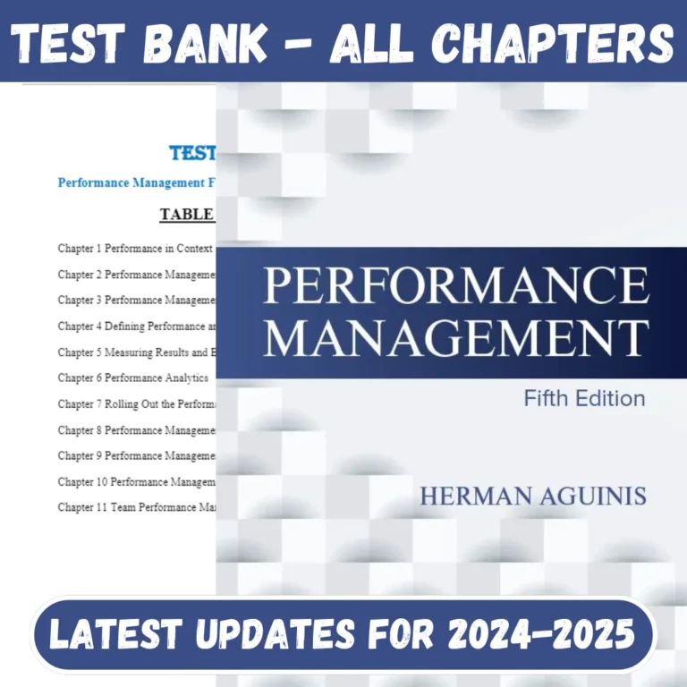 Bank For Performance Management 5th Edition by Herman Aguinis