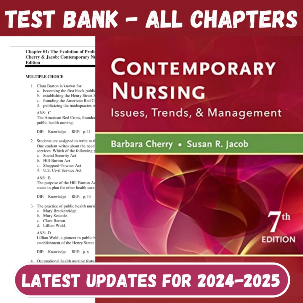 Contemporary Nursing Issues Trends And Management 7th Edition By Cherry And Jacob