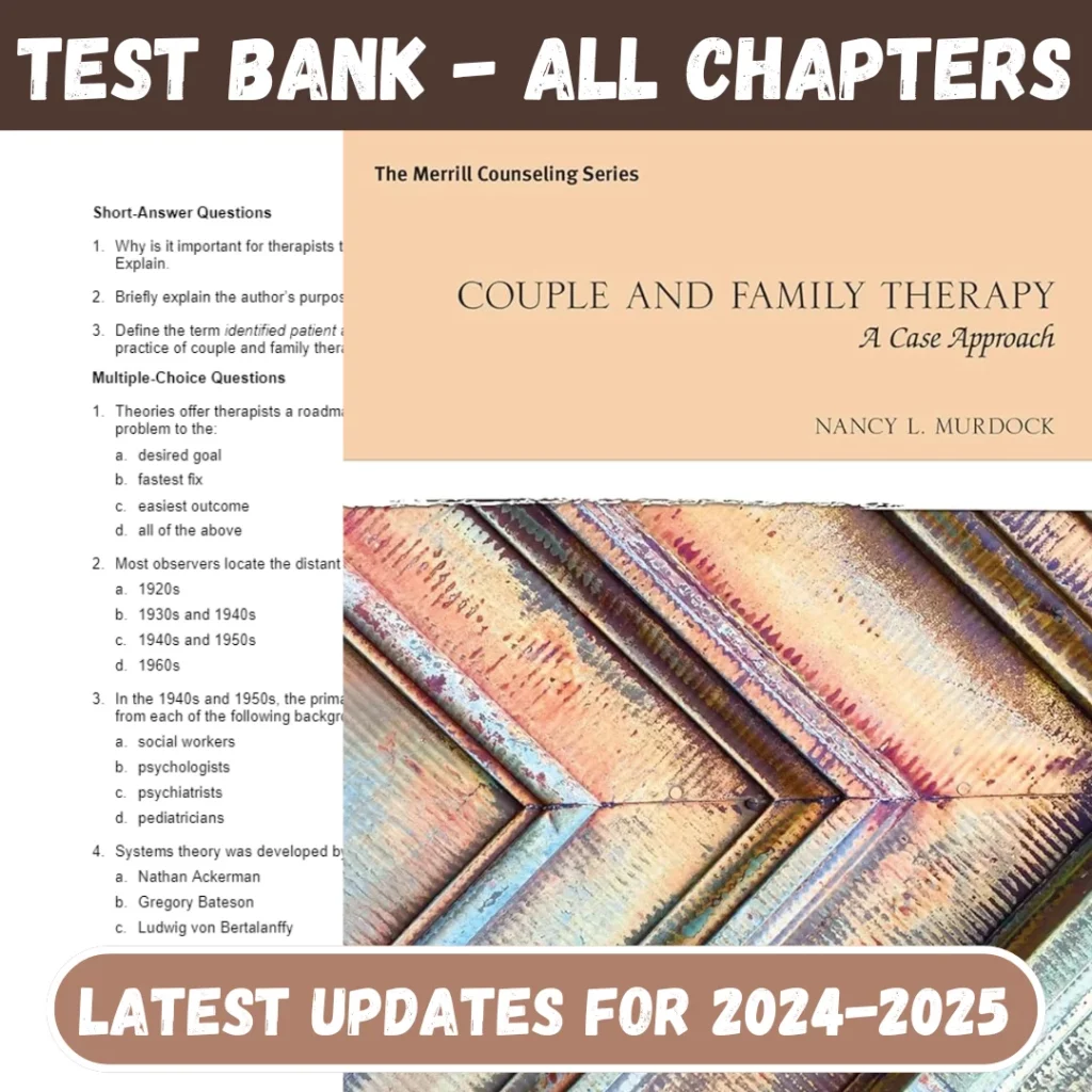 Couple and Family Therapy A Case Approach, 1st Edition by Nancy L Murdock