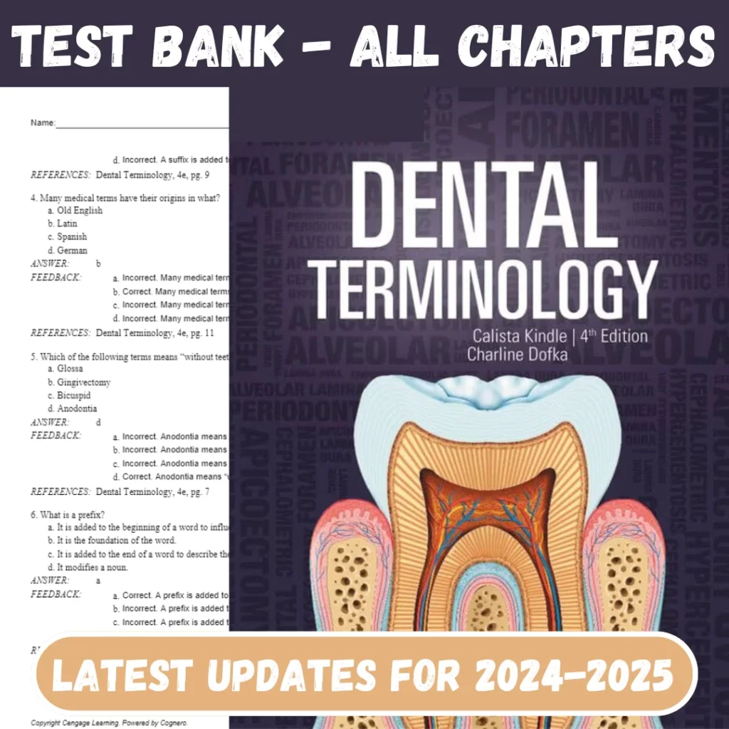 Dental Terminology 4th Edition by Calista Kindle, Charline M. Dofka