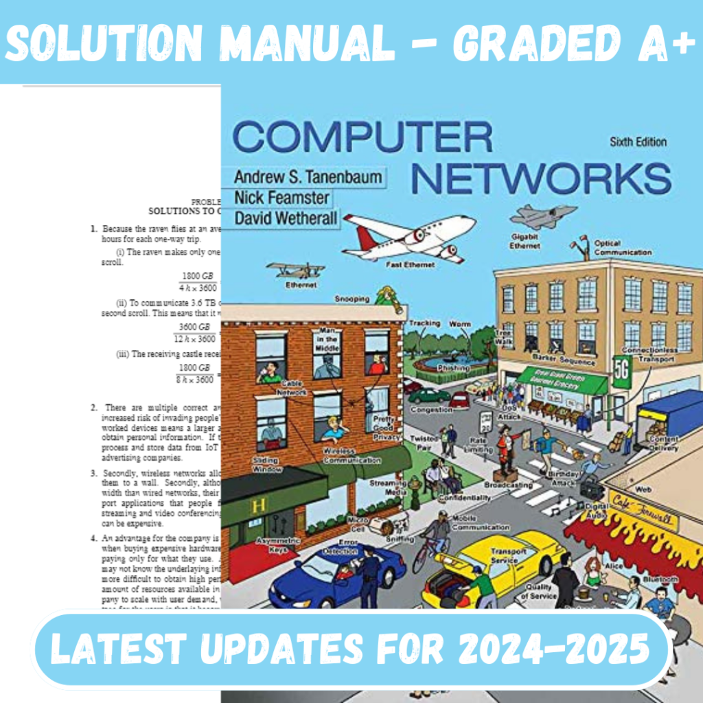 Solution Manual for Computer Networks 6th Edition by Tanenbaum