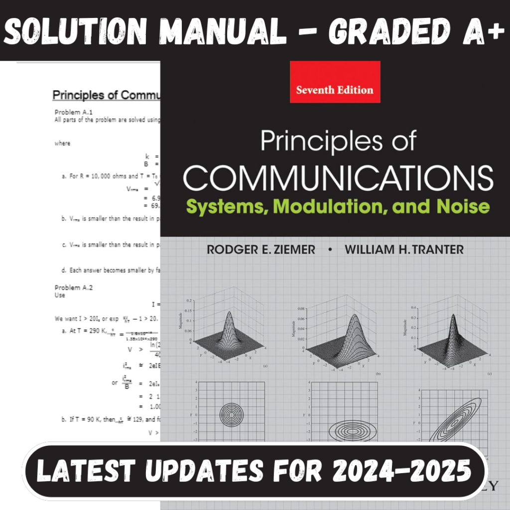 Solution Manual for Principles of Communications 7th Edition by Ziemer