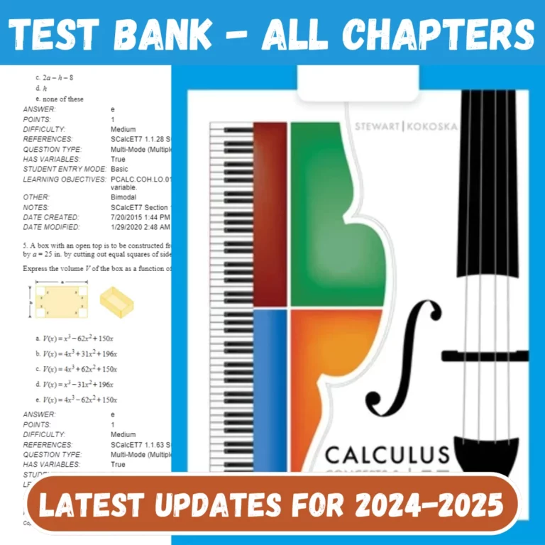 Test Bank For Calculus 5th Edition by James Stewart, Kokoska