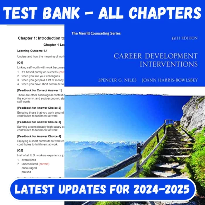 Test Bank For Career Development Interventions, 6th Edition By Spencer ...