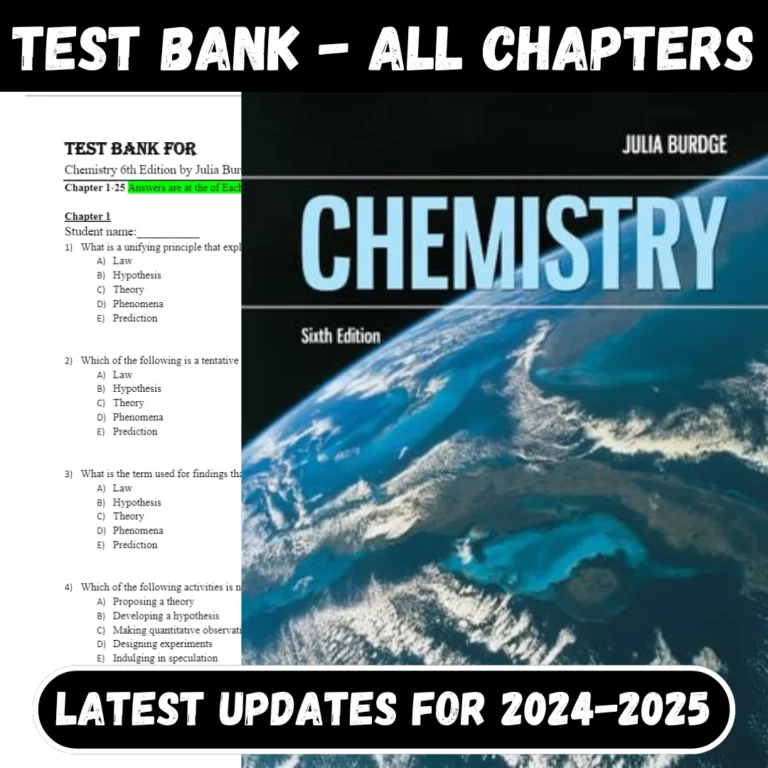 Test Bank For Chemistry 6th Edition By Julia Burdge