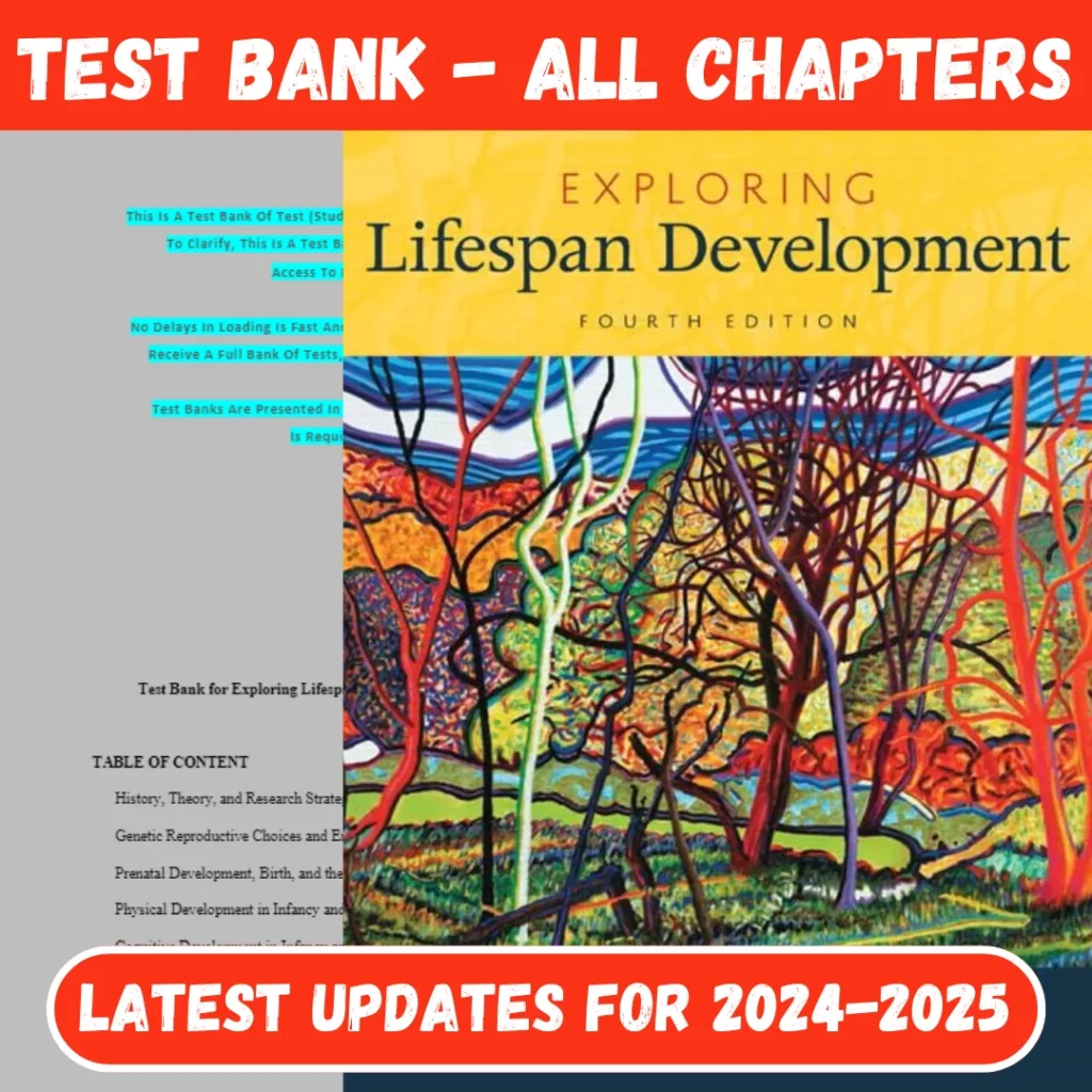 Test Bank For Exploring Lifespan Development 4th Edition by Laura E. Berk