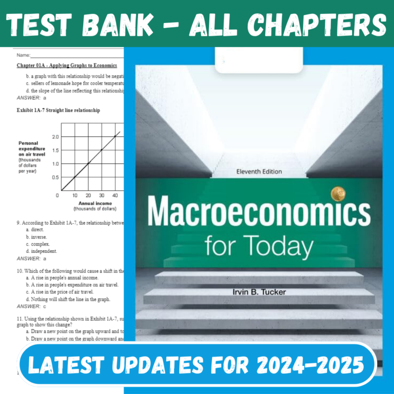 Test Bank For Macroeconomics for Today, 11th Edition by Irvin B. Tucker All Chapters Included