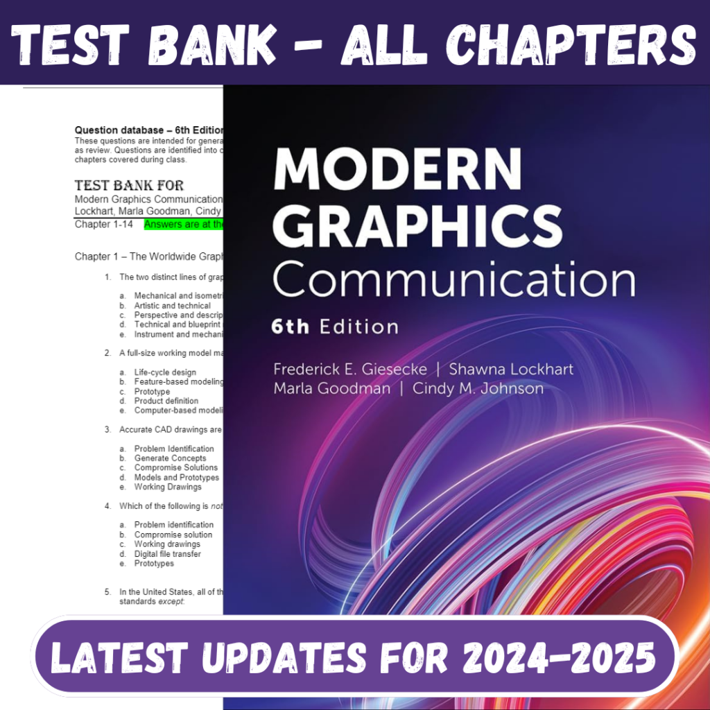 Test Bank For Modern Graphics Communication, 6th edition Frederick E. G