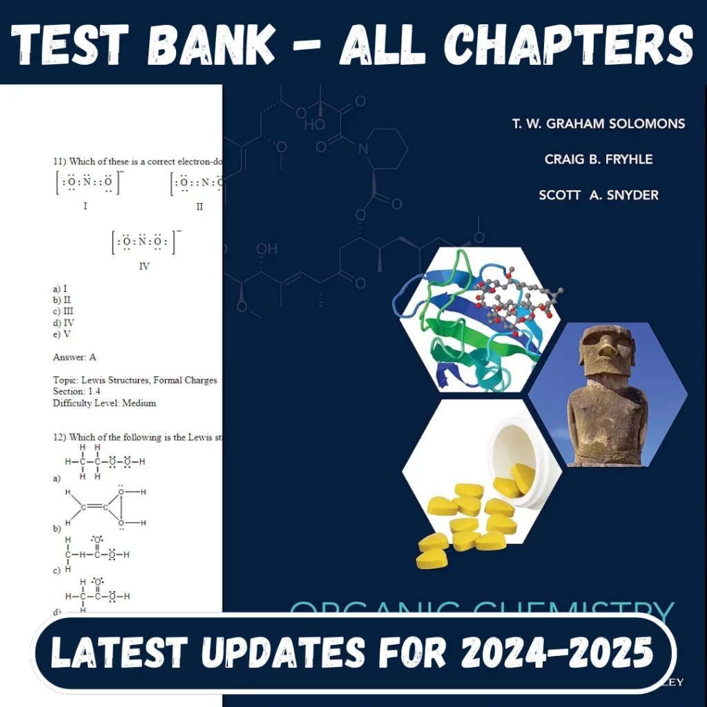 Test Bank For Organic Chemistry 12th Edition by T. W. Graham Solomons