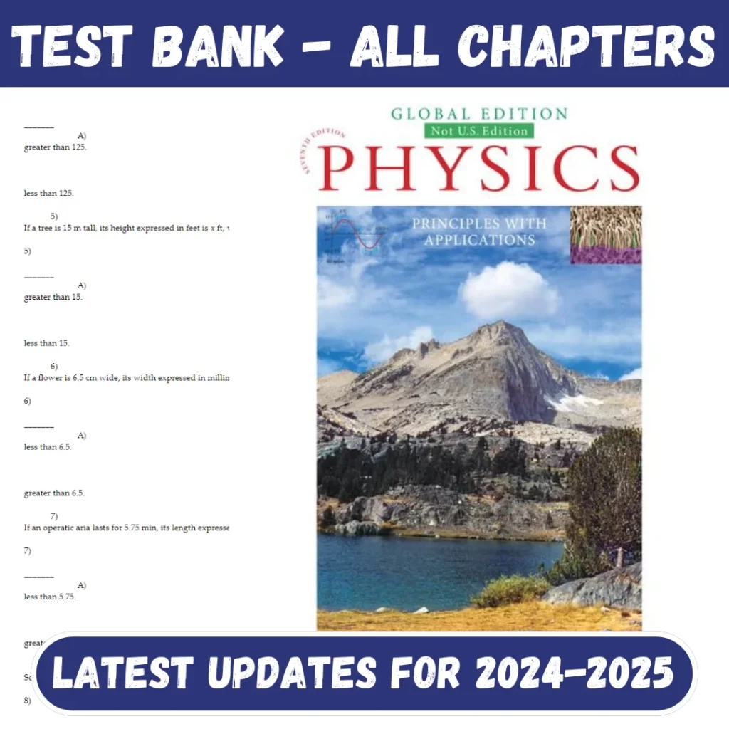 Test Bank For Physics Principles With Applications 7th Edition Giancoli