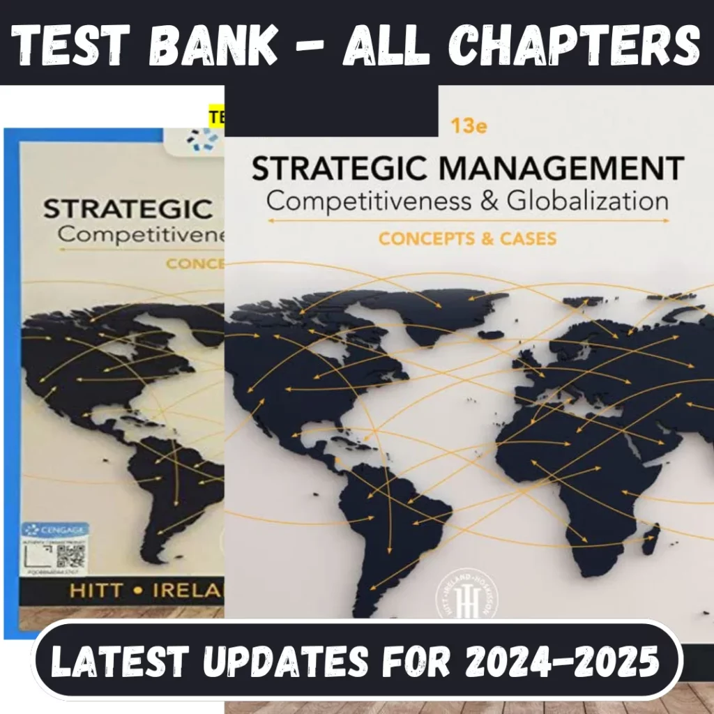 Test Bank For Strategic Management,Concepts