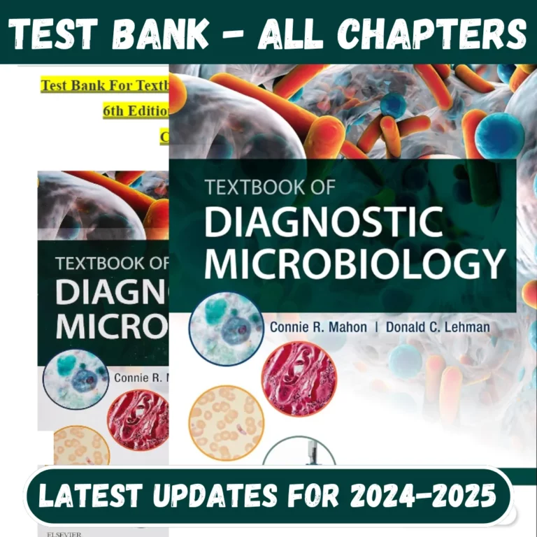 Test Bank Textbook Of Diagnostic Microbiology, 6th Edition By Connie R. Mahon