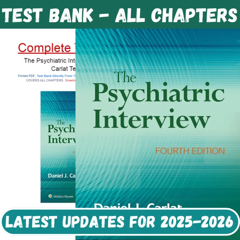 Test Bank The Psychiatric Interview 4th Edition