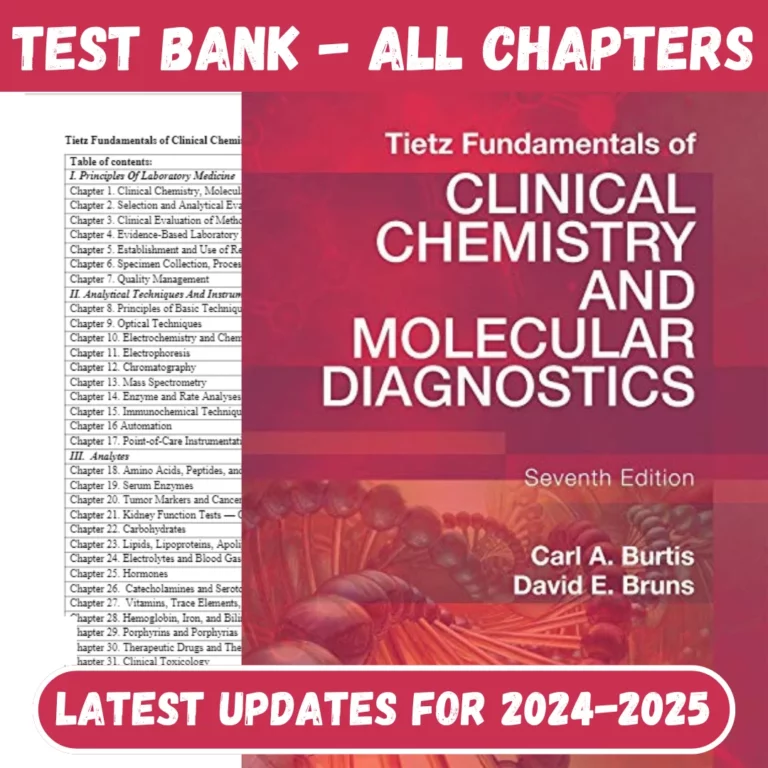 Test Bank Tietz Fundamentals Of Clinical Chemistry And Molecular Diagnostics