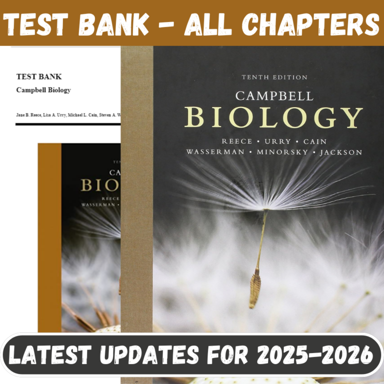 Test Bank for Campbell Biology, 10th Edition by Reece