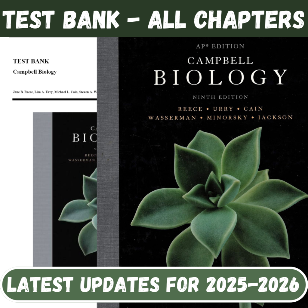 Test Bank for Campbell Biology, 9th Edition by Reece