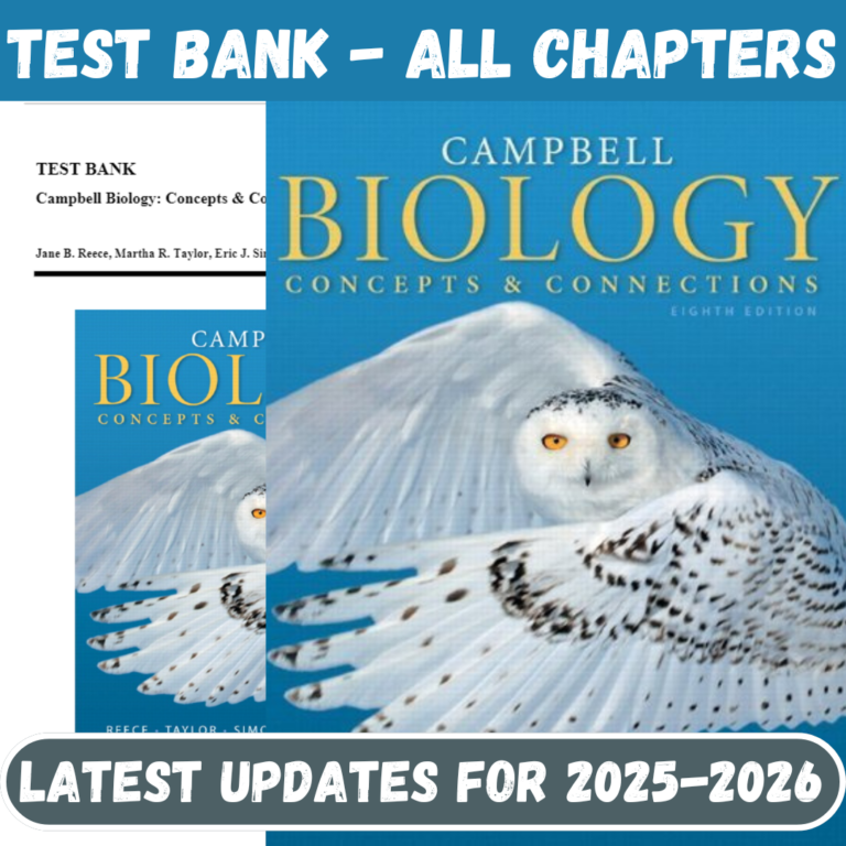 Test Bank for Campbell Biology-Concepts & Connections, 8th Edition by Reece