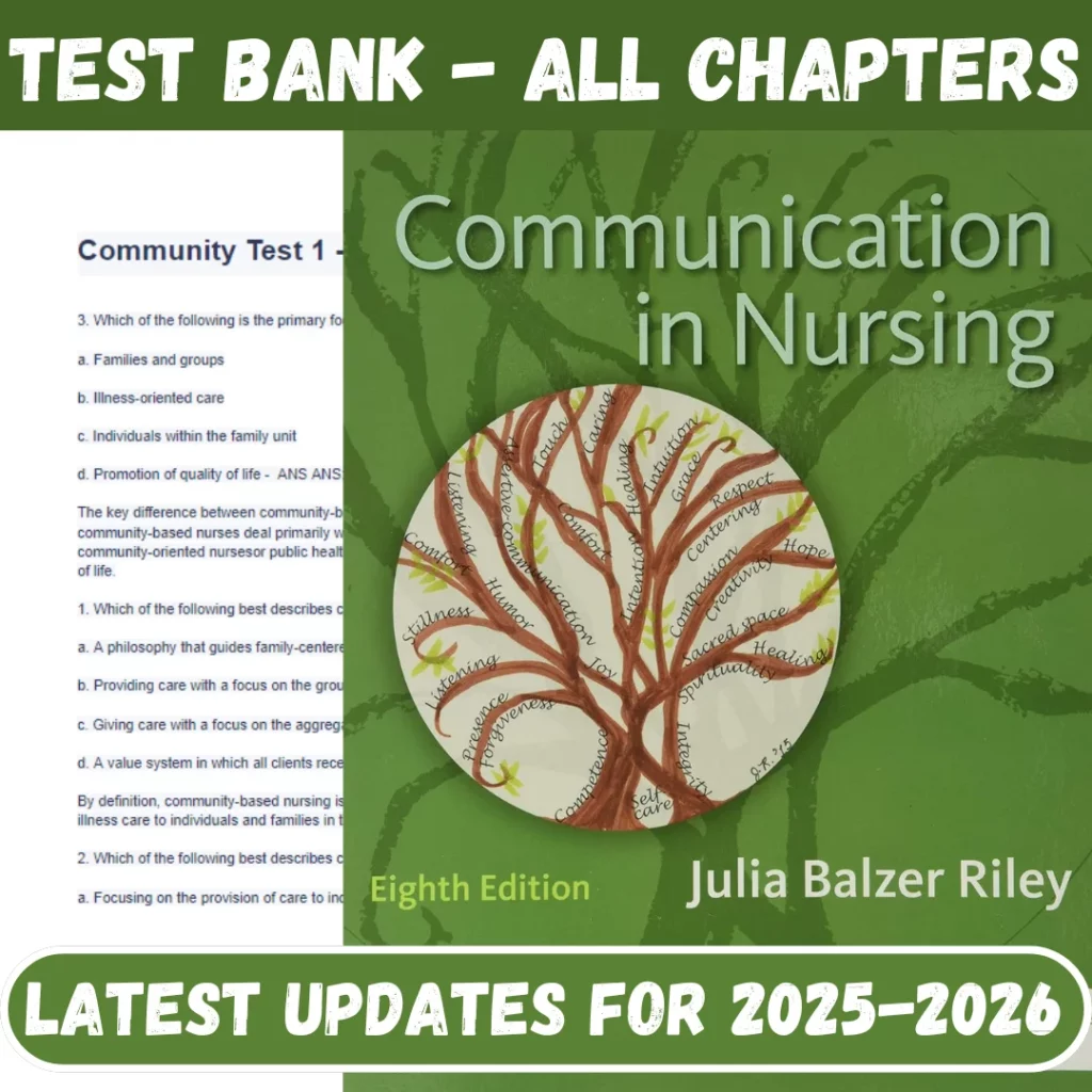 Test Bank for Communication in Nursing 8th Edition Julia Balzer Riley