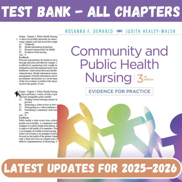 Test Bank for Community & Public Health Nursing Evidence for Practice 3rd Edition