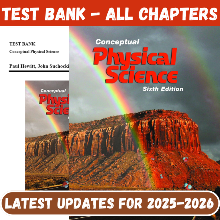 Test Bank for Conceptual Physical Science, 6th Edition by Hewitt