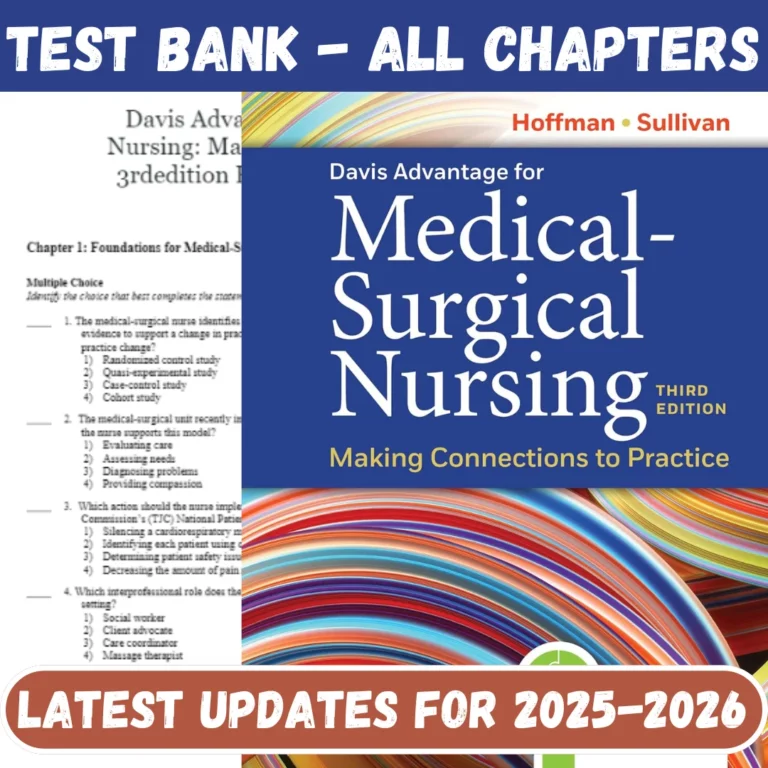 Test Bank for Davis Advantage for Medical-Surgical Nursing