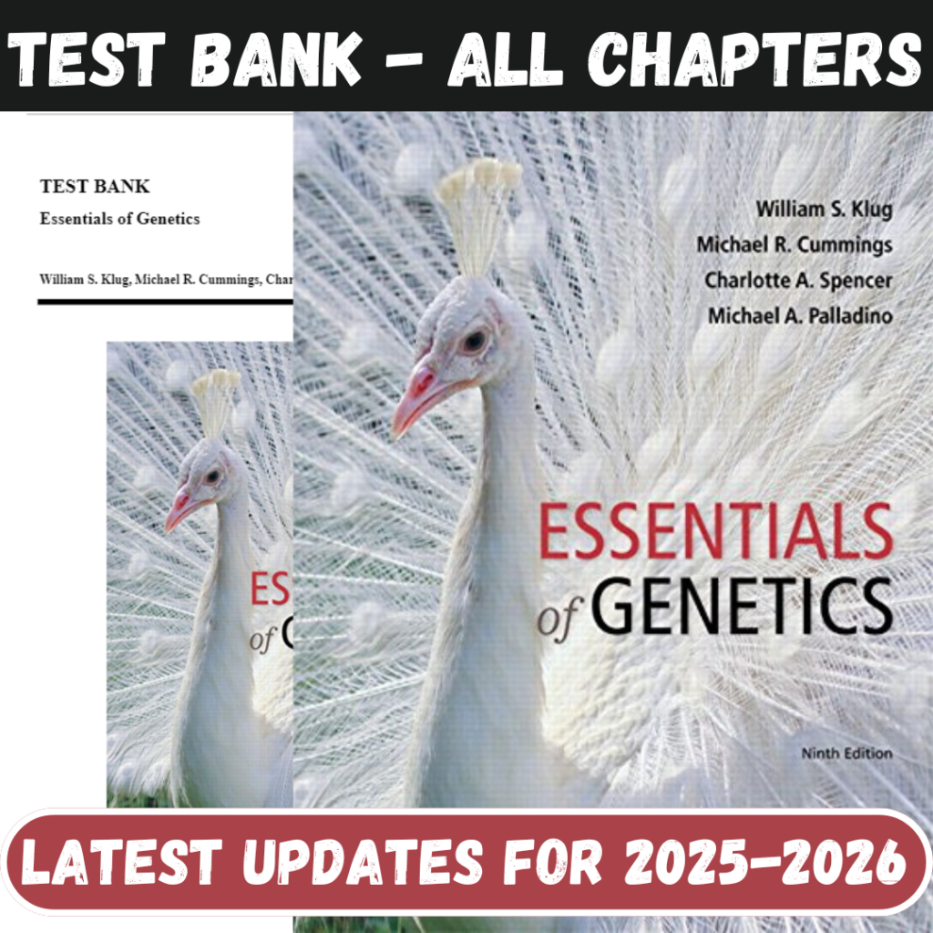 Test Bank for Essentials of Genetics, 9th Edition