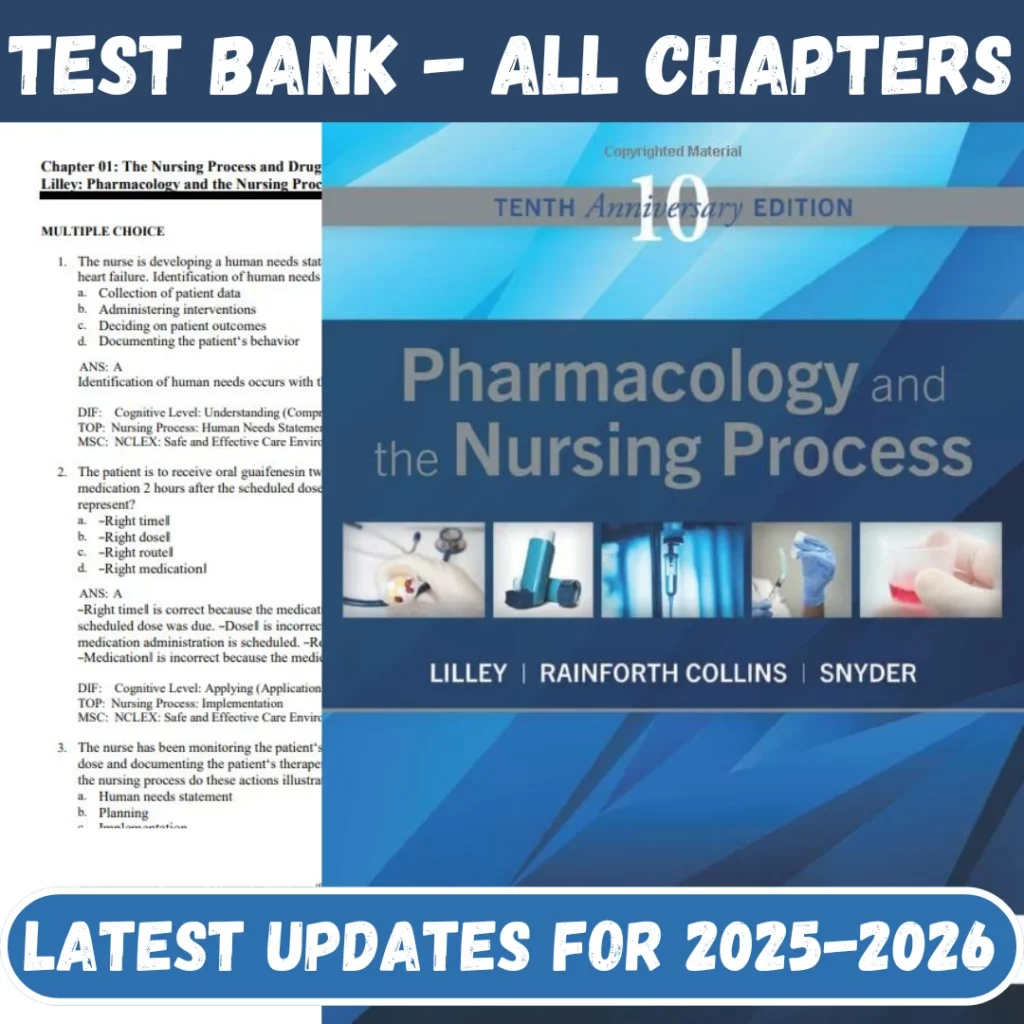 Test Bank for Pharmacology and the Nursing