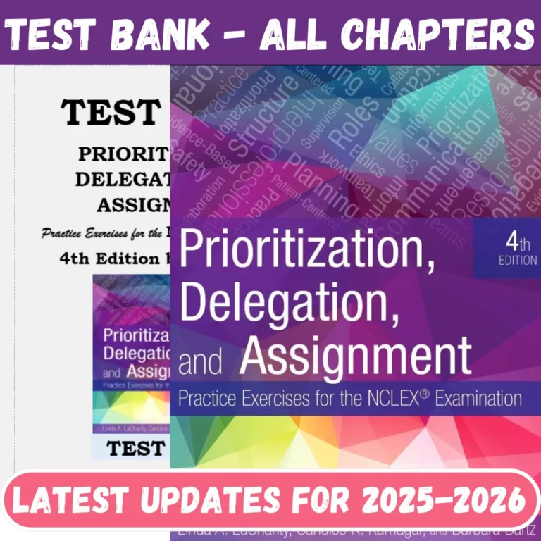 Test Bank for Prioritization, Delegation A