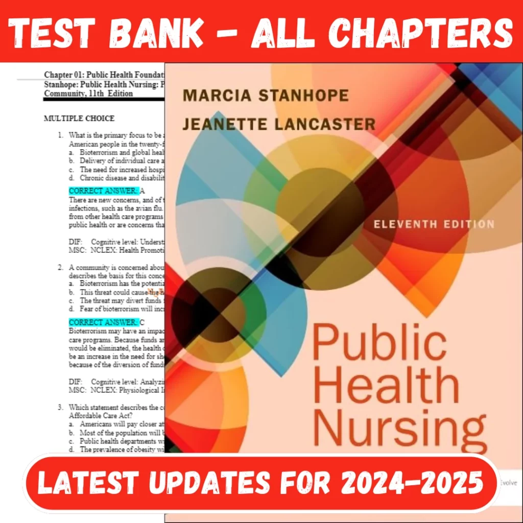 Test Bank public health nursing Population-Centered Health Care in the Community 11th edition