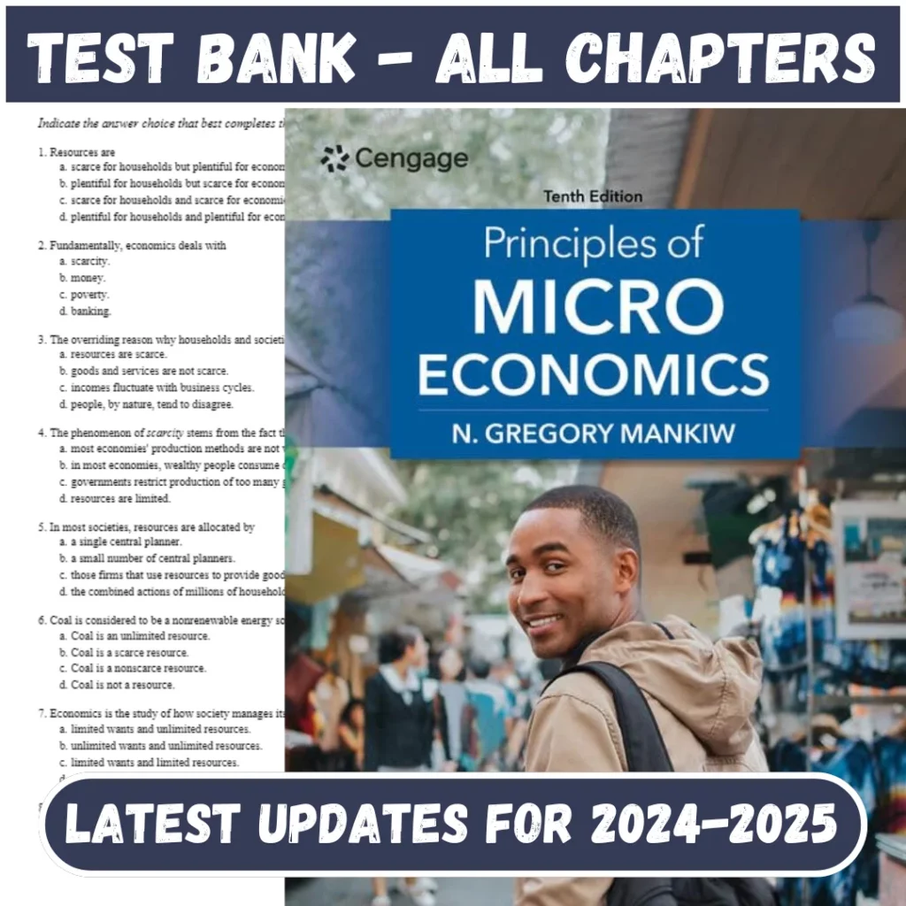 Test bank Principles of Microeconomics 10th Edition by Mankiw