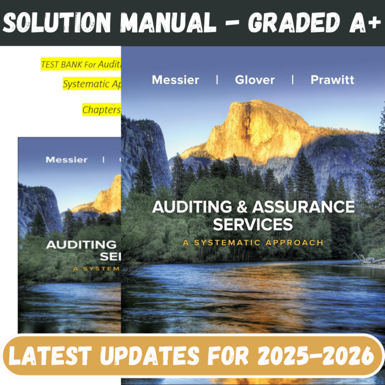 Auditing & Assurance Services A Systematic Approach 12th Edition By William Messier